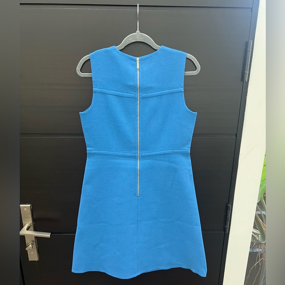Lafayette 148 Blue Sleeveless Dress - Picture 8 of 16